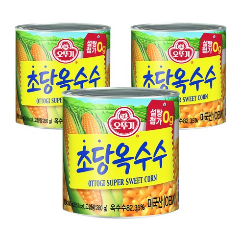 오뚜기 초당옥수수 통조림, 340g, 3개
