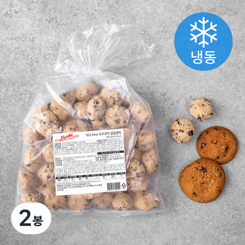 맨치트 미니 New 초코쿠키 황색 냉동생지, 900g, 2개