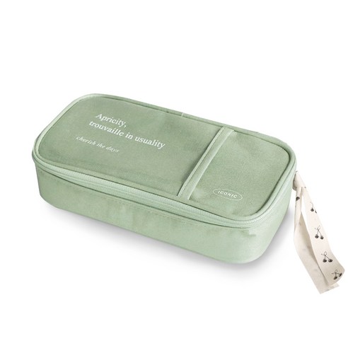 아이코닉 코트니 그랜드 펜 파우치, TEA GREEN, 1개