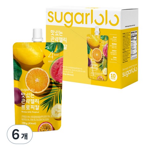 인테이크 슈가로로 맛있는 곤약젤리 트로피칼 10p, 6개, 1.5kg