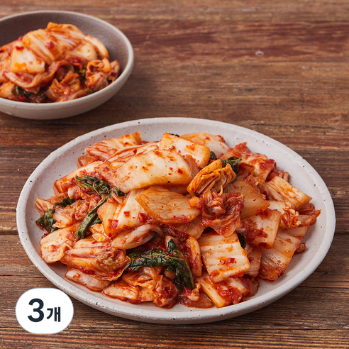 콕집어콕 콕 썰은 포기김치, 1kg, 3개