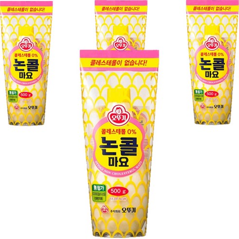 오뚜기 논콜 마요네즈, 500g, 4개