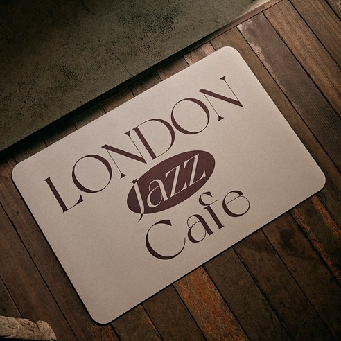 헤트라스 라텍스 물기흡수 빨아쓰는 규조토 미끄럼방지 사각형 발매트 2p, London Jazz Cafe 런던재즈카페 [사각형], 2개