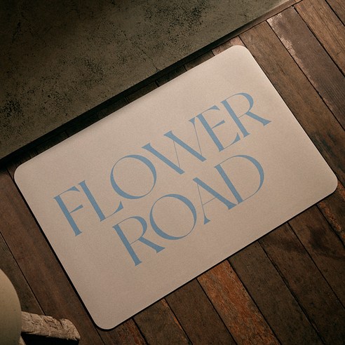 헤트라스 라텍스 물기흡수 빨아쓰는 규조토 미끄럼방지 사각형 발매트 2p, Flower Road 플라워로드 [사각형], 2개