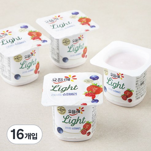 요플레 라이트 슈퍼베리, 80g, 4개입, 4개
