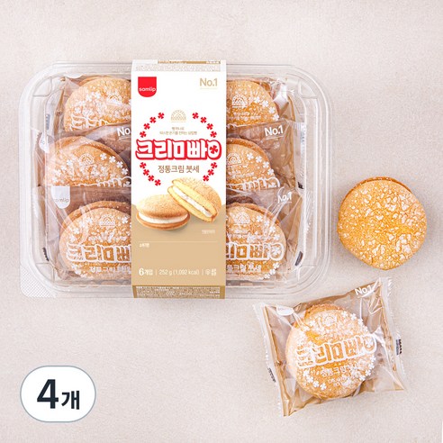 삼립 정통 크림 붓세, 42g, 6개입, 4개