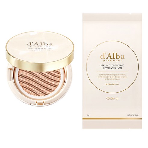 촉촉한 광채 피부를 완성하는 달바 세럼 글로우 픽싱 커버 쿠션 달바쿠션