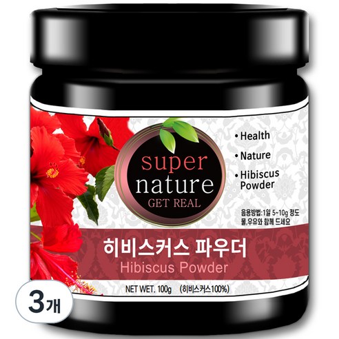 스타일쿡 히비스커스가루, 3개, 100g