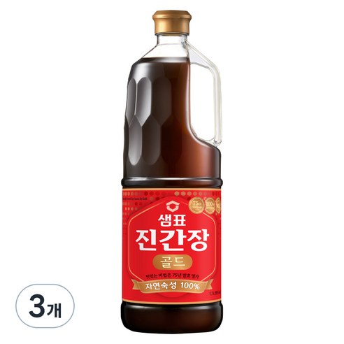 샘표 진간장 골드, 3개, 1.7L
