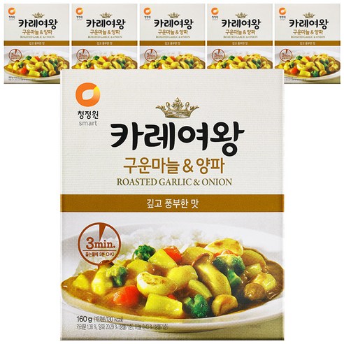 청정원 카레여왕 구운마늘양파, 160g, 6개