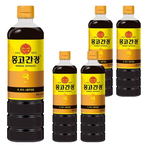 몽고간장 국간장, 900ml, 5개