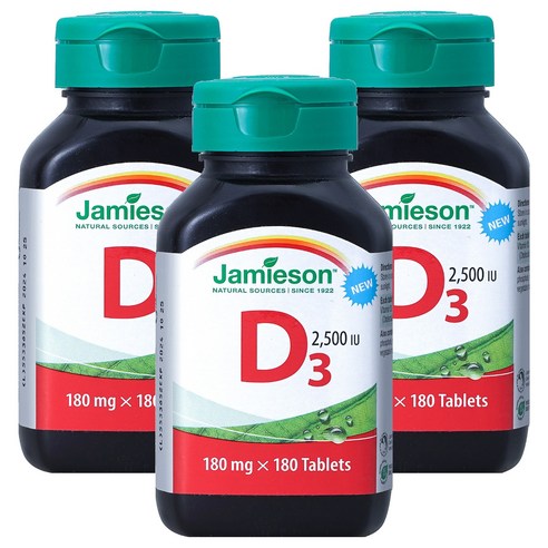 자미에슨 비타민 D3 2500IU 32.4g, 3개