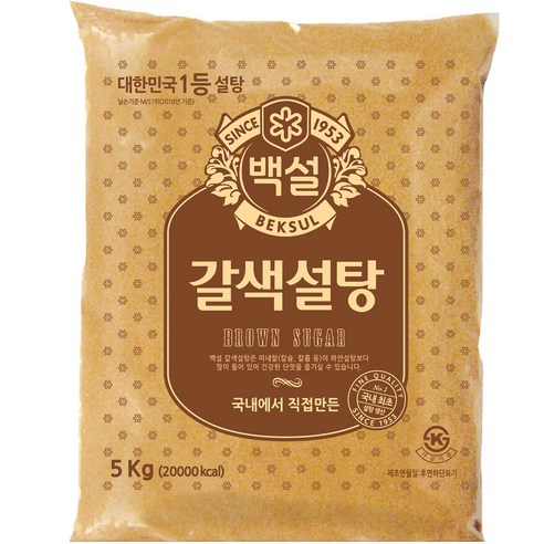 백설 갈색설탕, 5kg, 1개