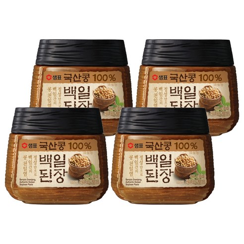샘표 국산콩 백일된장, 450g, 4개