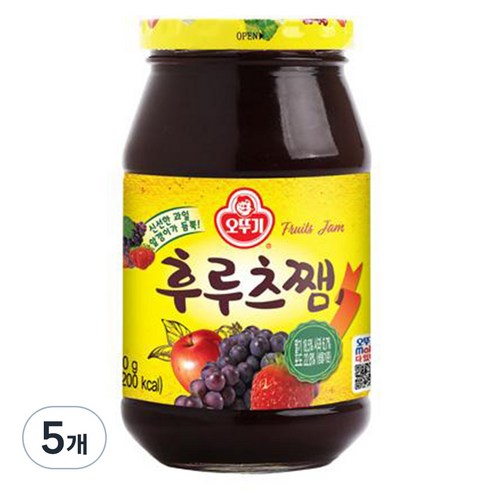 오뚜기 후르츠쨈, 500g, 5개