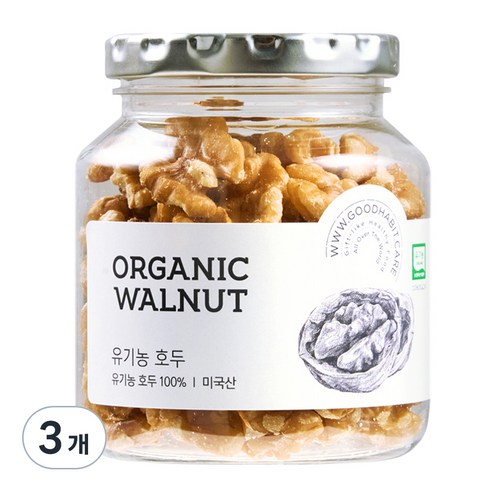 착한습관 유기농 호두, 120g, 3개