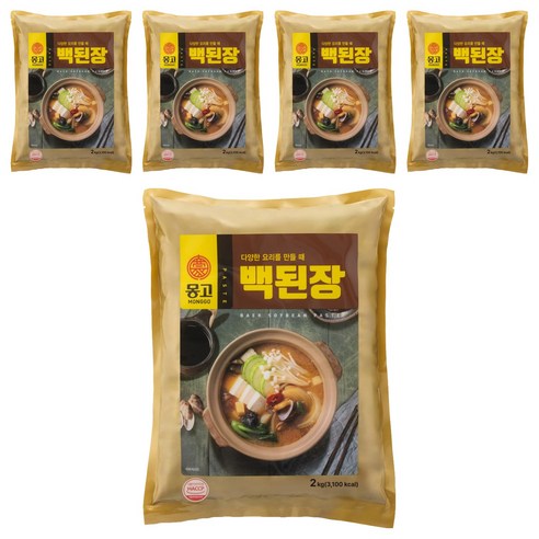 몽고식품 백된장, 2kg, 5개