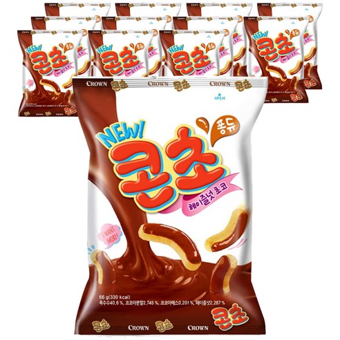 크라운 제과 크라운 콘초 66g, 12개