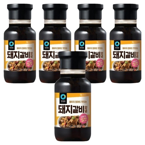 청정원 전통 돼지갈비양념, 280g, 5개