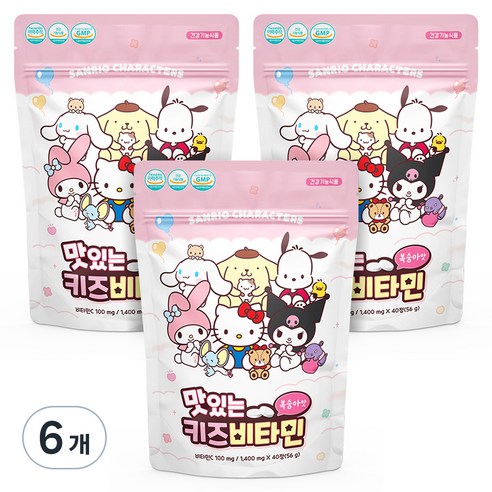 아텍스 맛있는 키즈비타민, 40정, 6개