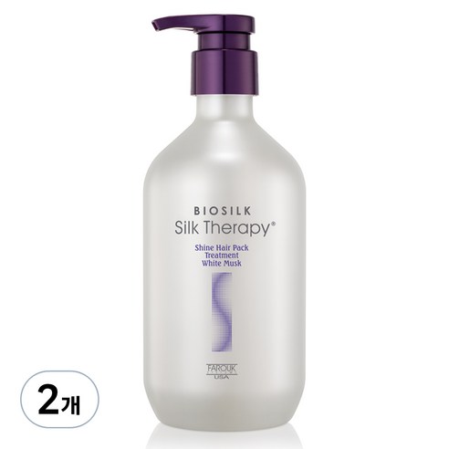 실크테라피 샤인 헤어팩 트리트먼트 화이트 머스크, 500ml, 2개