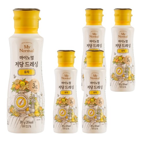 마이노멀 저당 드레싱 유자, 280g, 5개