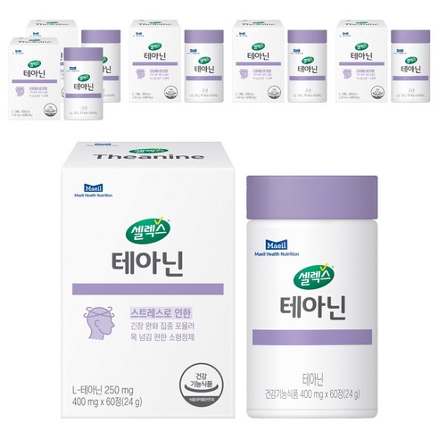 셀렉스 테아닌 24g, 60정, 6개