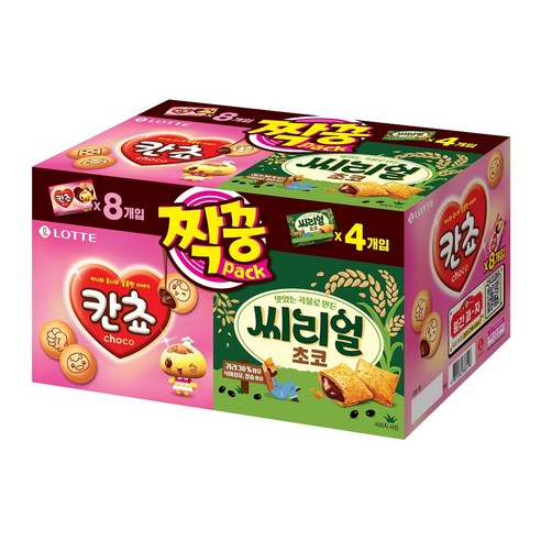 롯데제과 칸쵸 + 씨리얼 짝꿍팩 세트, 칸쵸 54g x 8p + 씨리얼 42g x 4p, 2세트 - 가격 변동 추적 그래프 - 역대가