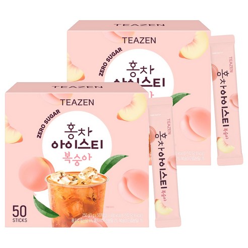 티젠 홍차 아이스티 복숭아, 5g, 50개입, 2개