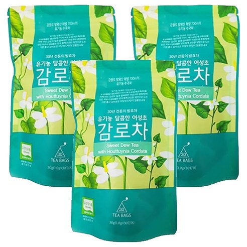 감로700 유기농 달콤한 어성초 감로차, 1g, 30개입, 3개