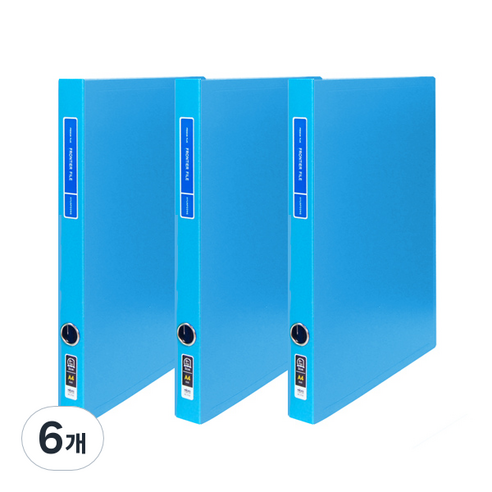 노블 프론티어 프리미엄 A4 2cm D링 바인더 3공, 하늘, 6개