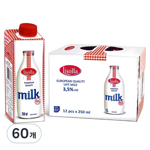 리솔라 멸균우유, 250ml, 60개