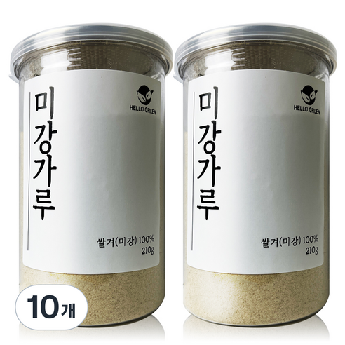 헬로우그린 미강가루, 210g, 10개