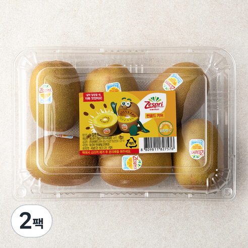 제스프리 썬골드 키위, 1kg(슈퍼점보), 2팩