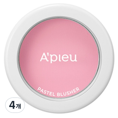 어퓨 파스텔 블러셔, PK10 Berry Pink, 4개