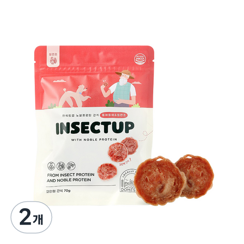 반려견 인섹트업 노블 프로틴 간식 동애등에 앤 칠면조 70g, 칠면조맛, 2개