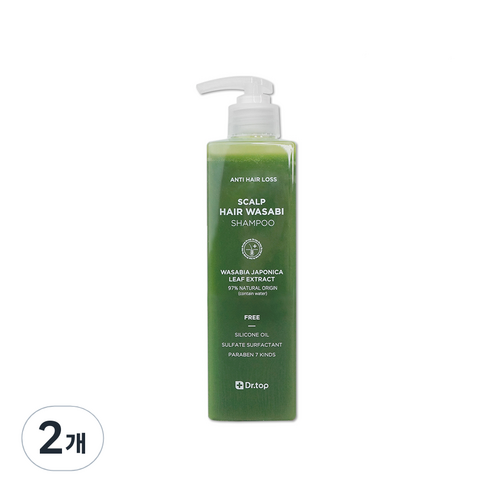 닥터탑 와사비 스칼프 두피샴푸 쿨 민트향, 400ml, 2개