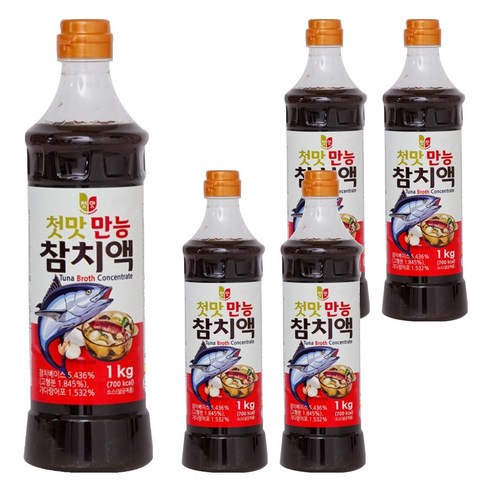 첫맛 만능 참치액, 1kg, 5개