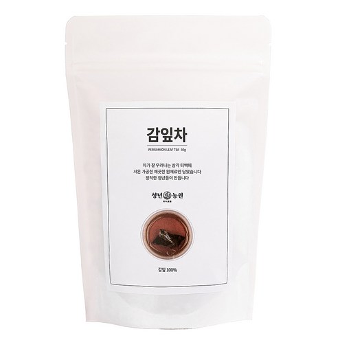 청년농원 저온가공 감잎차 삼각티백, 1g, 50개입, 1개