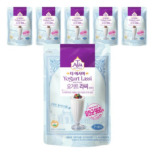 티아시아키친 라씨 요거트 파우더, 320g, 1개입, 6개