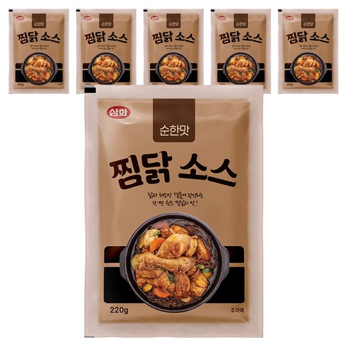 삼화식품 순한맛 찜닭 소스, 220g, 6개