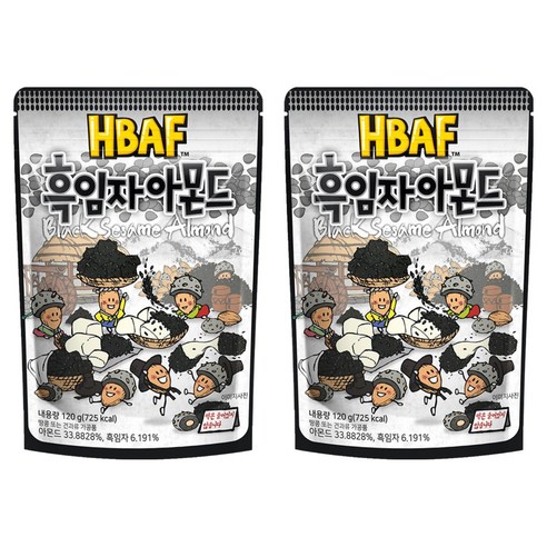 바프 흑임자 아몬드, 120g, 2개