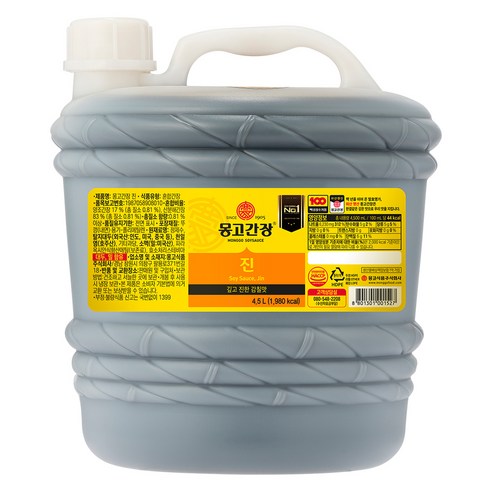 몽고 진간장, 4.5L, 1개