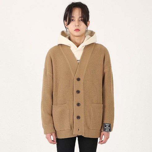 에이치블레이드 캐쉬울 오버핏 가디건
