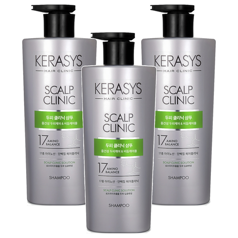 케라시스 두피 클리닉 샴푸 플러스, 750ml, 3개