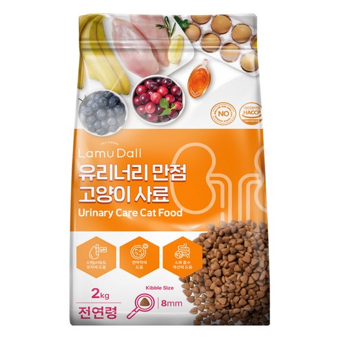 라무달리 전연령 고양이 유리너리 만점 건식사료, 닭, 2kg, 1개