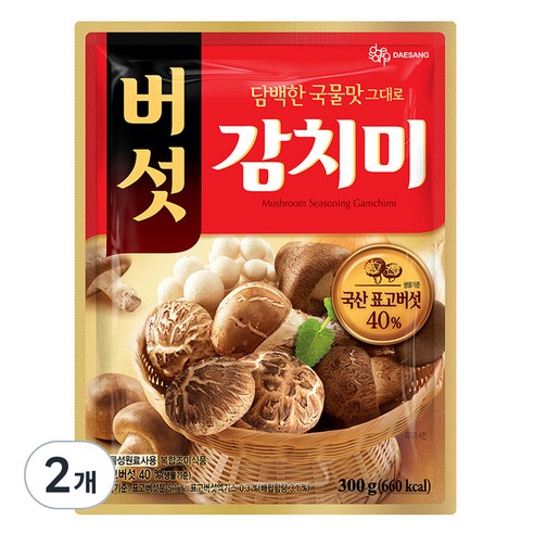 대상 버섯 감치미, 300g, 2개