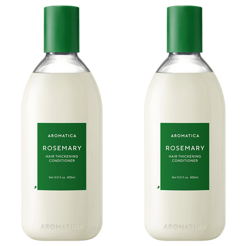 [비건라이프] 아로마티카 로즈마리 헤어 씨크닝 컨디셔너, 400ml, 2개