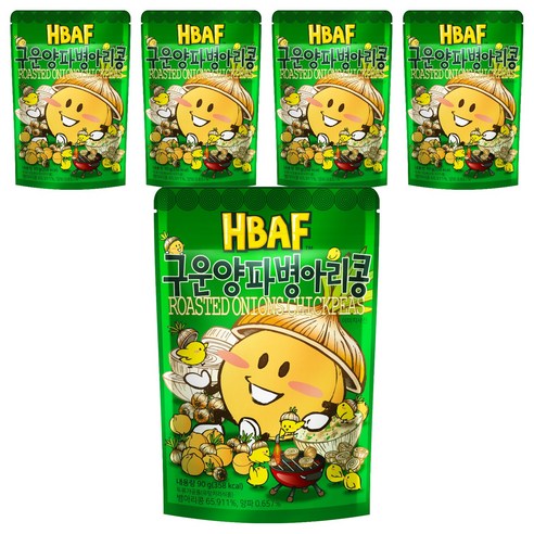바프 구운양파맛 병아리콩, 90g, 5개