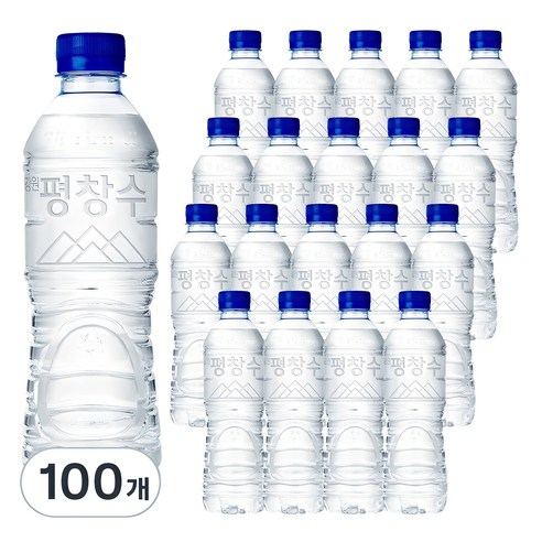 평창수 무라벨 생수, 500ml, 100개